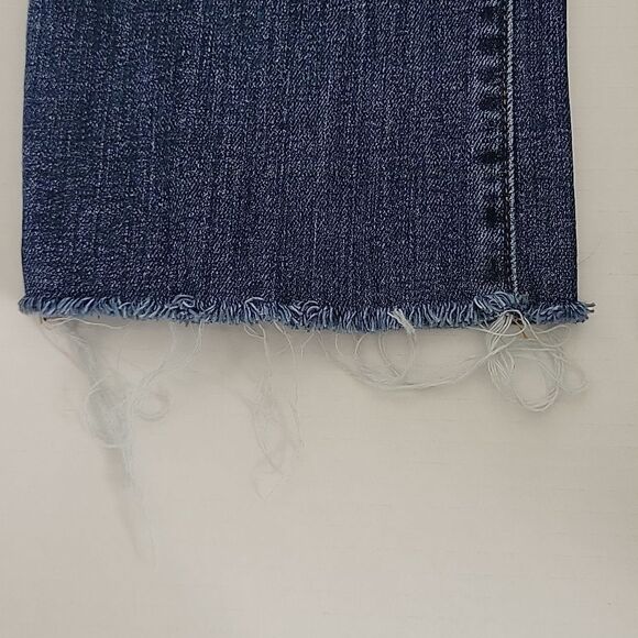 L'AGENCE Woman's Jordan High Rise Crop Straight Distressed Jeans Size 23 - Picture 14 of 14